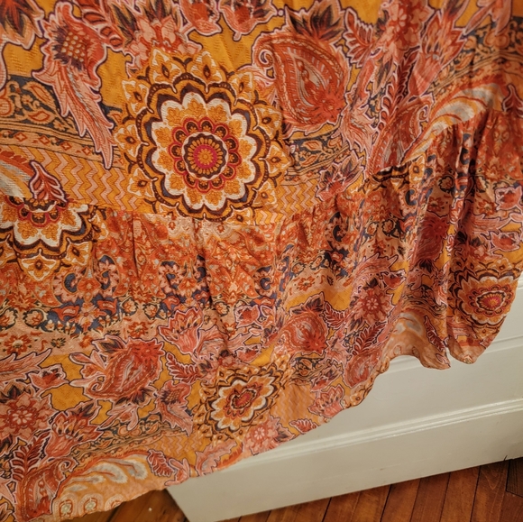 Knox Rose Paisley Maxi Dress in Orange and Pink XXL - Picture 4 of 4